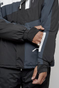 Оптом Горнолыжный костюм мужской зимний черного цвета 6317Ch, фото 10