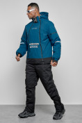 Оптом Горнолыжный костюм мужской зимний синего цвета 6320S в Сочи, фото 2