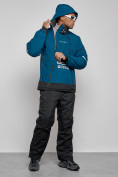 Оптом Горнолыжный костюм мужской зимний синего цвета 6320S в Уфе, фото 6