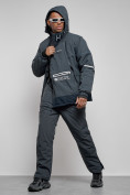 Оптом Горнолыжный костюм мужской зимний темно-серого цвета 6320TC в Сочи, фото 22