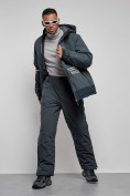 Оптом Горнолыжный костюм мужской зимний темно-серого цвета 6320TC в Сочи, фото 23