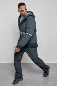Оптом Горнолыжный костюм мужской зимний темно-серого цвета 6320TC, фото 9