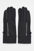Оптом Спортивные перчатки демисезонные женские темно-серого цвета 644TC в Казани, фото 2