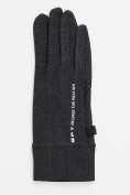 Оптом Спортивные перчатки демисезонные женские темно-серого цвета 644TC, фото 4