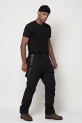 Оптом Полукомбинезон брюки горнолыжные мужские черного цвета 66211Ch в Казани, фото 18