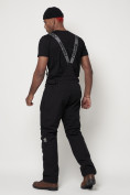 Оптом Полукомбинезон брюки горнолыжные мужские черного цвета 66211Ch в Казани, фото 5