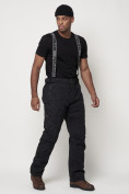 Оптом Полукомбинезон брюки горнолыжные мужские темно-серого цвета 66211TC в Казани, фото 3