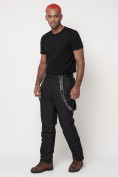 Оптом Полукомбинезон брюки горнолыжные мужские черного цвета 662123Ch в Казани, фото 10