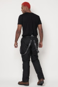 Оптом Полукомбинезон брюки горнолыжные мужские черного цвета 662123Ch в Казани, фото 11