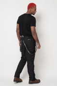 Оптом Полукомбинезон брюки горнолыжные мужские черного цвета 662123Ch в Казани, фото 12