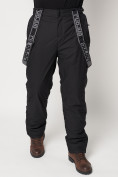 Оптом Полукомбинезон брюки горнолыжные мужские черного цвета 662123Ch в Екатеринбурге, фото 13