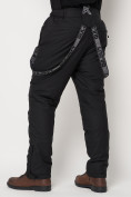 Оптом Полукомбинезон брюки горнолыжные мужские черного цвета 662123Ch в Казани, фото 18