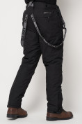 Оптом Полукомбинезон брюки горнолыжные мужские черного цвета 662123Ch в Казани, фото 20