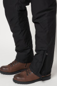 Оптом Полукомбинезон брюки горнолыжные мужские черного цвета 662123Ch в Казани, фото 23