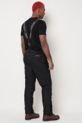 Оптом Полукомбинезон брюки горнолыжные мужские черного цвета 662123Ch в Казани, фото 5