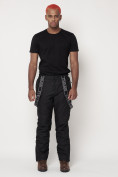 Оптом Полукомбинезон брюки горнолыжные мужские черного цвета 662123Ch в Екатеринбурге, фото 8