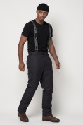 Оптом Полукомбинезон брюки горнолыжные мужские темно-серого цвета 662123TC в Казани, фото 3