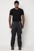Оптом Полукомбинезон брюки горнолыжные мужские темно-серого цвета 662123TC в Казани, фото 7