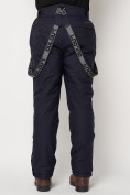 Оптом Полукомбинезон брюки горнолыжные мужские темно-синего цвета 662123TS в Казани, фото 18