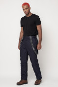 Оптом Полукомбинезон брюки горнолыжные мужские темно-синего цвета 662123TS в Казани, фото 8