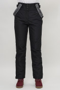 Оптом Полукомбинезон брюки горнолыжные женские черного цвета 66215Ch в Казани, фото 6