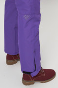 Оптом Полукомбинезон брюки горнолыжные женские фиолетового цвета 66215F в Екатеринбурге, фото 10