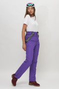 Оптом Полукомбинезон брюки горнолыжные женские фиолетового цвета 66215F в Екатеринбурге, фото 15