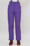 Оптом Полукомбинезон брюки горнолыжные женские фиолетового цвета 66215F в Екатеринбурге, фото 5