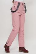 Оптом Полукомбинезон брюки горнолыжные женские розового цвета 66215R в Екатеринбурге, фото 16
