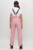 Оптом Полукомбинезон брюки горнолыжные женские розового цвета 66215R в Екатеринбурге, фото 5