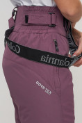 Оптом Полукомбинезон брюки горнолыжные женские темно-фиолетового цвета 66215TF в Казани, фото 14