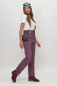 Оптом Полукомбинезон брюки горнолыжные женские темно-фиолетового цвета 66215TF в Екатеринбурге, фото 7