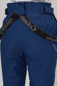 Оптом Полукомбинезон брюки горнолыжные женские темно-синего цвета 66215TS в Казани, фото 13
