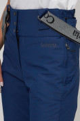 Оптом Полукомбинезон брюки горнолыжные женские темно-синего цвета 66215TS в Екатеринбурге, фото 12