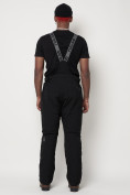 Оптом Полукомбинезон брюки горнолыжные мужские черного цвета 6621Ch в Казани, фото 3