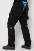 Оптом Полукомбинезон брюки горнолыжные мужские черного цвета 6621Ch в Казани, фото 12
