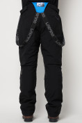 Оптом Полукомбинезон брюки горнолыжные мужские черного цвета 6621Ch в Казани, фото 13