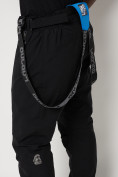 Оптом Полукомбинезон брюки горнолыжные мужские черного цвета 6621Ch в Казани, фото 14