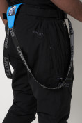 Оптом Полукомбинезон брюки горнолыжные мужские черного цвета 6621Ch в Казани, фото 15