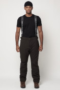 Оптом Полукомбинезон брюки горнолыжные мужские темно-серого цвета 6621TC в Екатеринбурге