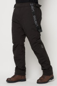 Оптом Полукомбинезон брюки горнолыжные мужские темно-серого цвета 6621TC в Казани, фото 16