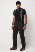 Оптом Полукомбинезон брюки горнолыжные мужские темно-серого цвета 6621TC в Казани, фото 2