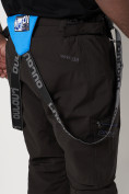 Оптом Полукомбинезон брюки горнолыжные мужские темно-серого цвета 6621TC в Казани, фото 20