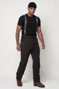 Оптом Полукомбинезон брюки горнолыжные мужские темно-серого цвета 6621TC в Екатеринбурге, фото 3