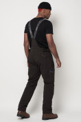 Оптом Полукомбинезон брюки горнолыжные мужские темно-серого цвета 6621TC в Казани, фото 4