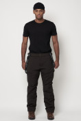 Оптом Полукомбинезон брюки горнолыжные мужские темно-серого цвета 6621TC в Екатеринбурге, фото 9