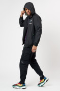Оптом Ветровка мужская спортивная черного цвета 662Ch, фото 4