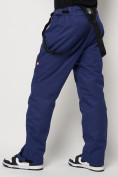 Оптом Полукомбинезон брюки горнолыжные мужские синего цвета 66357S в Казани, фото 15