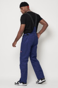 Оптом Полукомбинезон брюки горнолыжные мужские синего цвета 66357S в Казани, фото 6