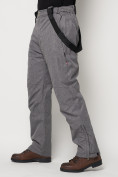 Оптом Полукомбинезон брюки горнолыжные мужские серого цвета 66357Sr в Казани, фото 12